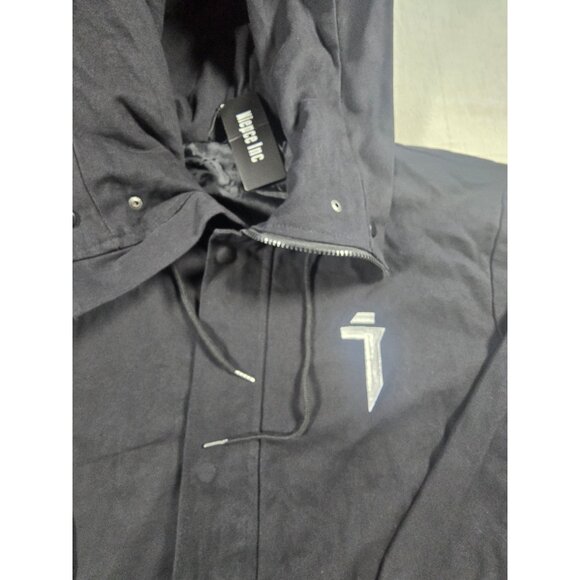 NWT Niepce I-Tech Techwear Cargo Jacket Black Hooded Coat Streetwear Cyberpunk L - Picture 2 of 16